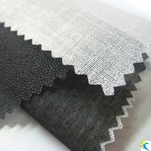 30D Plain Woven Stretch Interlining with Double-dot Coating, Used for Women's Garment